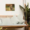Konijntje - Bruin - Gras tuinposter los doek klein -sfeer7
