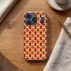 Geometrisch - Retro - Oranje Telefoonhoesje iPhone 17 Pro klein 878 -sfeer1