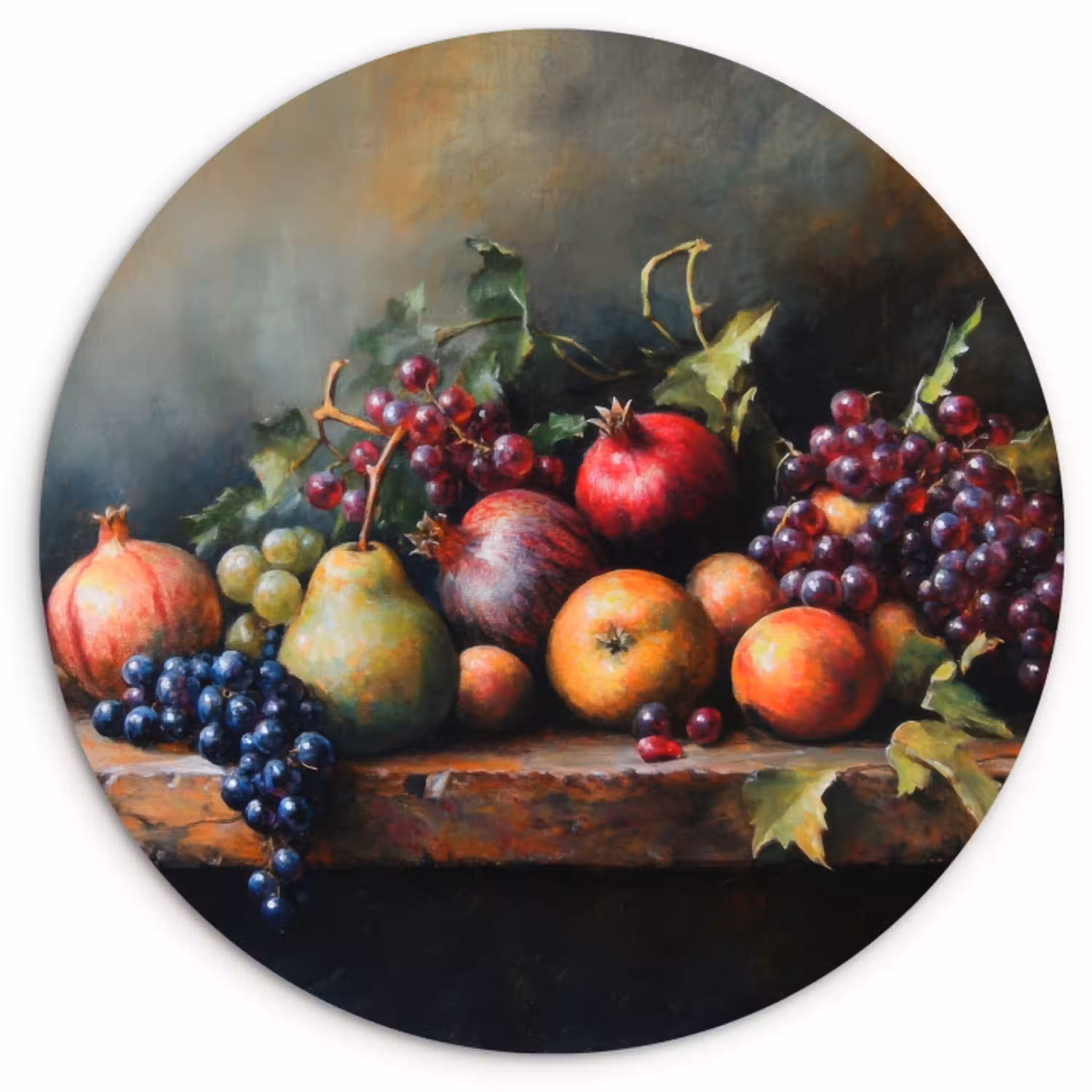 Rustiek - Stilleven - Fruit Wandcirkel plexiglas klein -3d