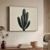 Cactus - Subtiel - Groen Textielframe zwart klein -sfeer3