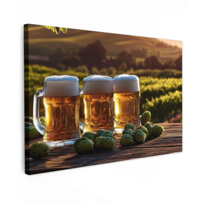 Bier - Hop - Landschap canvas 2cm klein -z3d