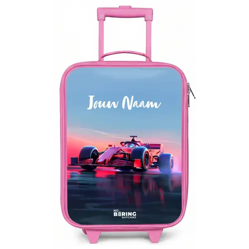 Rode racer Kinderkoffer - Roze klein -zz3dotto