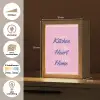 Tekst - Blauw - Keuken - Kader Light Box met kabel (Wandlamp) klein -USP_websiteoverzichtNL