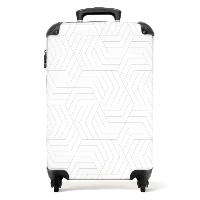 Grafisch - Patroon - Modern NBS - Handbagage koffer - Kinderen Unisex middel 644 -productfoto_recht