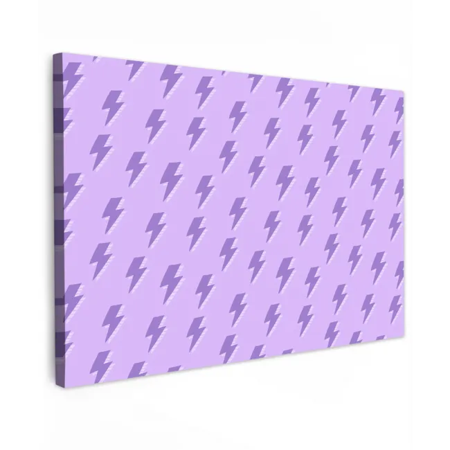 Bliksem - Paars - Lila Tuinposter op houten frame 2 cm dik klein 845 -3d