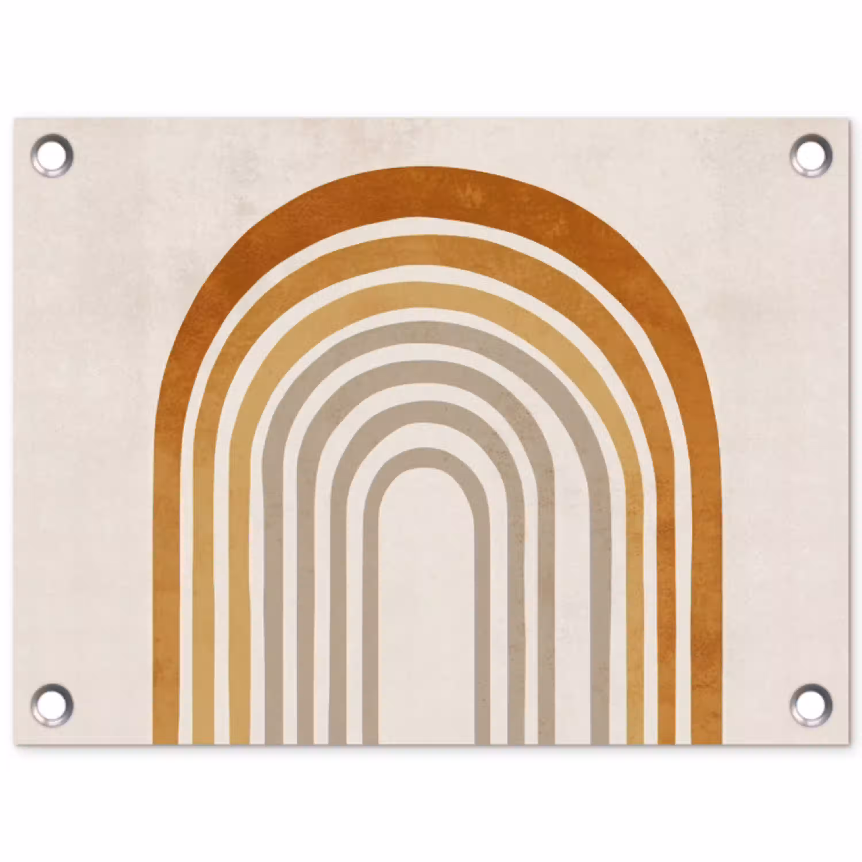 Minimalistisch - Boog - Lijnen - Beige tuinposter los doek klein -3d