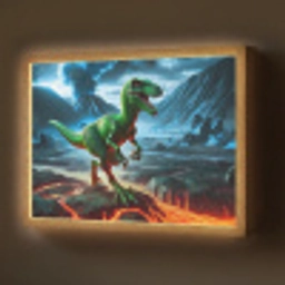 Dino - Lava - Groen - Jongens Light Box met batterij (Wandlamp) middel -z3d_website