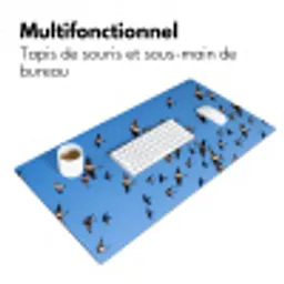 Zwaluwen - Vliegen - Blauw Muismat XXL klein -zsfeer4_frans