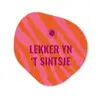 Quote - Zomer - Roze Wandcirkel Organisch Plexiglas middel -3d