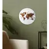 Wereldkaart - Koffie - Marmer Wandcirkel kunststof plaat 5mm dik klein -sfeer3