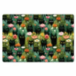 Katten - Bloemen - Kleurrijk Placemat vinyl groot 368 -zzsfeer1_Kitchenyeah-website