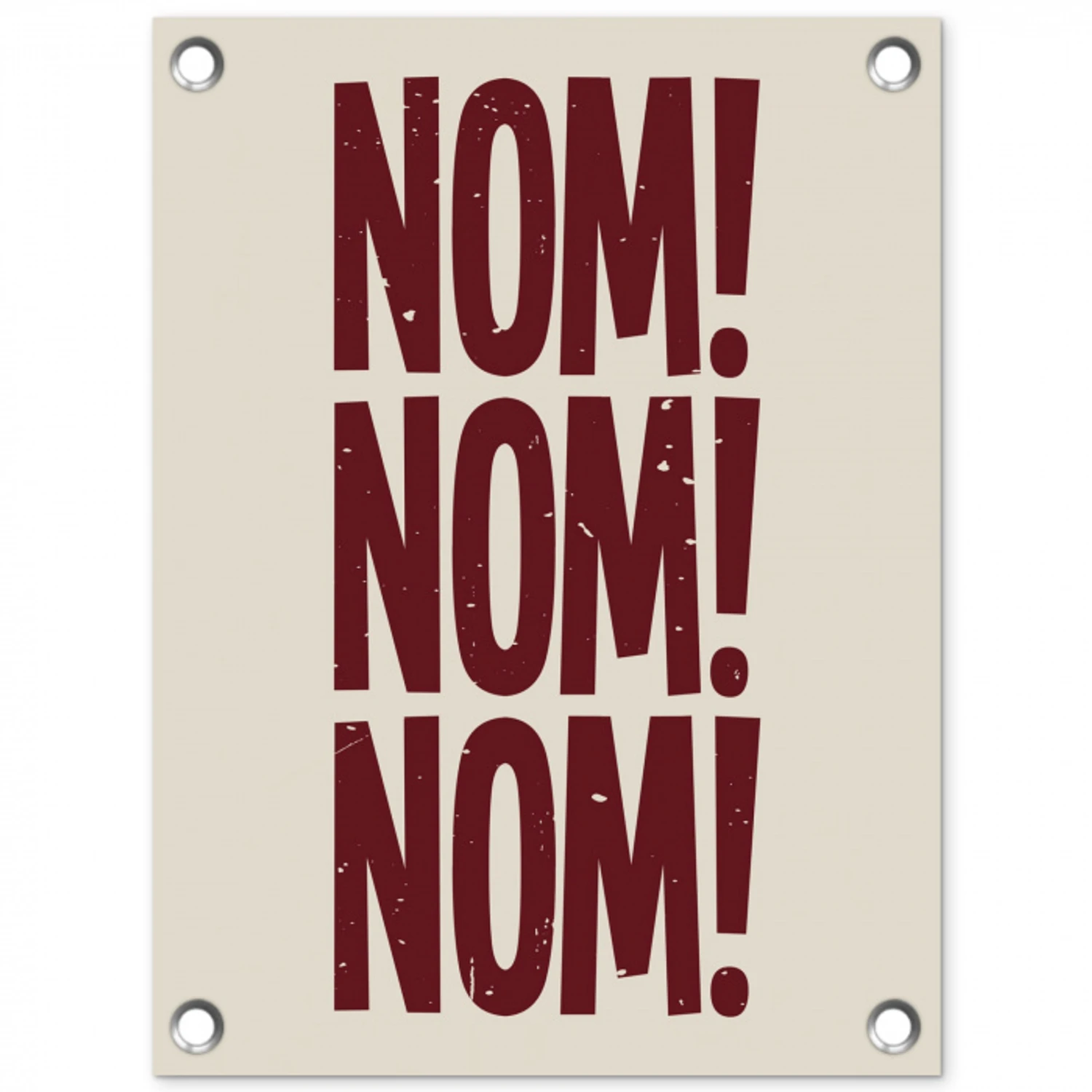 Rood - Vintage - Decoratie - Japandi tuinposter los doek klein -3d