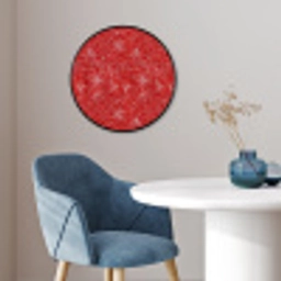 Bloemen - Patroon - Rood Fotolijst rond zonder passe partout klein 856 -sfeer2