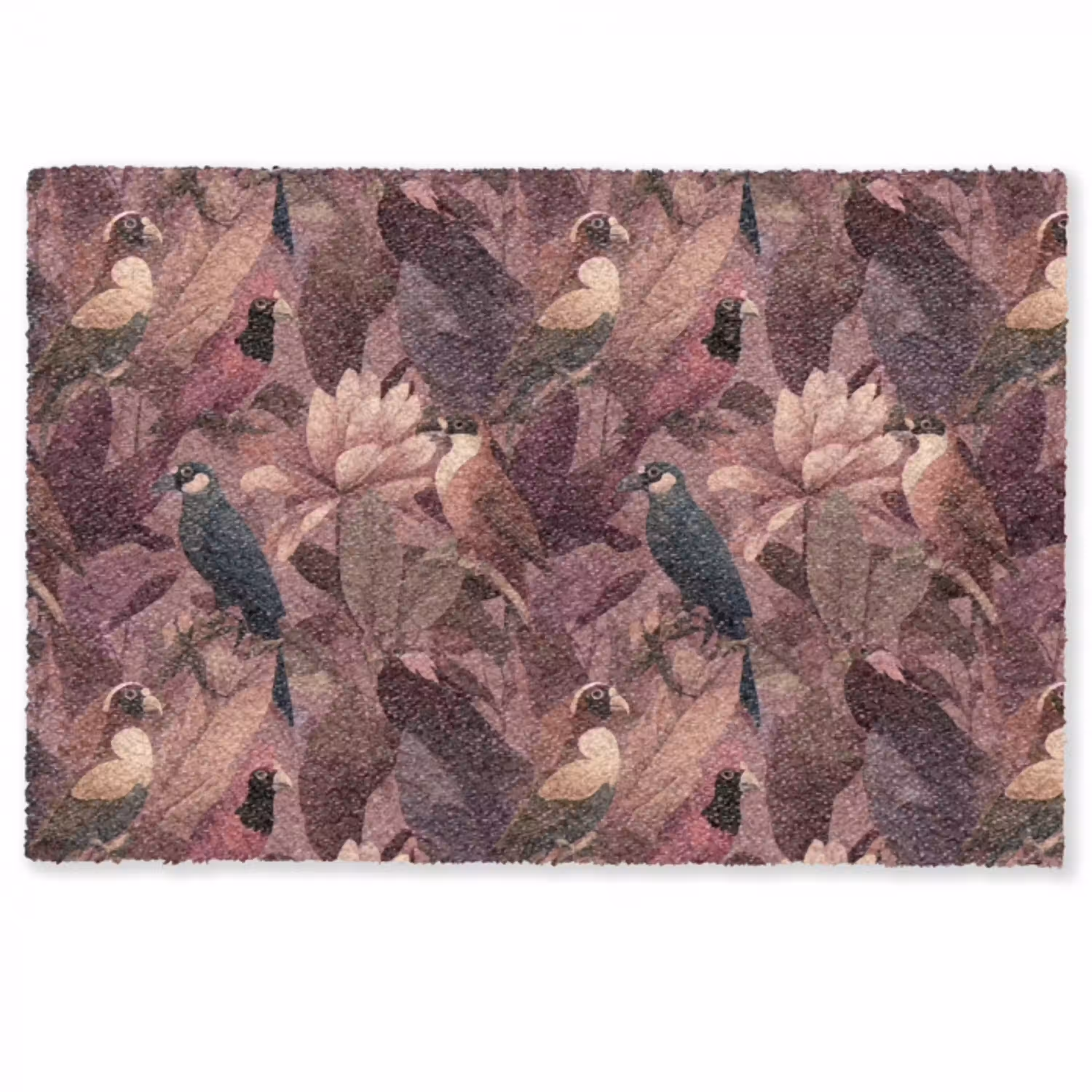 Vogels - Bladeren - Roze Deurmat klein 898 -zkaufland3d