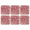 Golvende vormen - Abstract - Rood onderzetter kurk middel -3d
