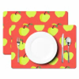 Appels - Modern - Groen Placemat vinyl groot 368 -zzsfeer2_Kitchenyeah-website