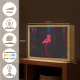 Flamingo - Roze - Neon - Licht Light Box met batterij (Wandlamp) middel -USP_websiteoverzichtNL