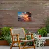 Avondgloren aan Zee Tuinposter op houten frame 2 cm dik klein -sfeer3
