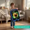 Basketbal in vlammen en explosieve energie Kinderkoffer - Blauw klein -sfeer2_NL