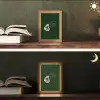 Illustratie - Mond - Donkergroen - Tekstwolkje Light Box met kabel (Tafellamp) klein -sfeer3