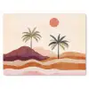 Palmbomen - Abstract - Zon - Heuvels muismat rubber klein -3d