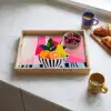Fruit - Abstracte achtergrond - Roze Dienblad Rechthoek middel -sfeer2