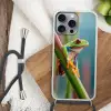 Kleurrijke kikker - Groene stengel - Alert Hoesje iPhone 16 Pro Max met koord klein -sfeer4