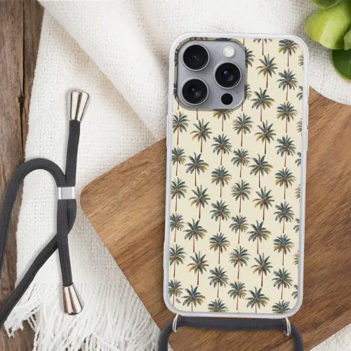 Palmbomen - Tropisch - Groen Hoesje iPhone 16 Pro Max met koord klein 804 -sfeer4