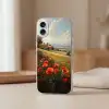 Klaprozen - Rood - Heuvels - Landschap Apple iPhone 16 Plus klein -sfeer2