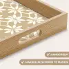 Bloemen - Patroon - Beige Dienblad Rechthoek middel 911 -USP_HandgreepNL