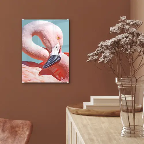 Close-up flamingo plexiglas 5mm klein -sfeer5