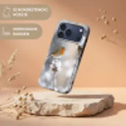 Roodborstje - Gedroogde bloem - Sneeuw - Winter - Vertederend Toughcase MagSafe Apple iPhone 17 Pro Max klein -USP_RandenV_NL