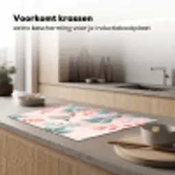 Kolibrie - Vliegen - Natuur - Illustratie - Kleurrijk Inductie beschermer vinyl 3mm klein -sfeer1