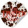 Koeienprint - Limited edition - Rood Wandcirkel behangsticker klein -3d