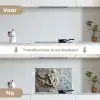 Anker - Hout - Schelpen - Zand keuken achterwand spatscherm klein -voor_na_NL