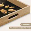 Gouden Bladeren op Donkere Achtergrond Dienblad Rechthoek middel -USP_HandgreepNL