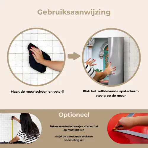 Deur - Patronen - Planten keuken achterwand spatscherm klein -gebruiksaanwijzing_NL
