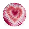 Hartvorm - Roze - Tie dye Wandcirkel aluminium klein -3d