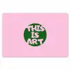 This is art - Tekst - Cirkel - Groen Placemat vinyl groot -zzsfeer1_Kitchenyeah-website
