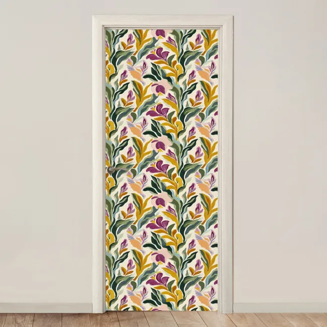 Deursticker met naam - Modern - Abstract - Kleurrijk