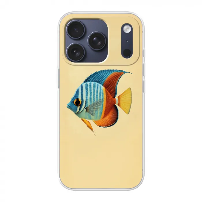 Vis - Vinnen - Blauw - Ogen Telefoonhoesje iPhone 17 Pro klein -3d