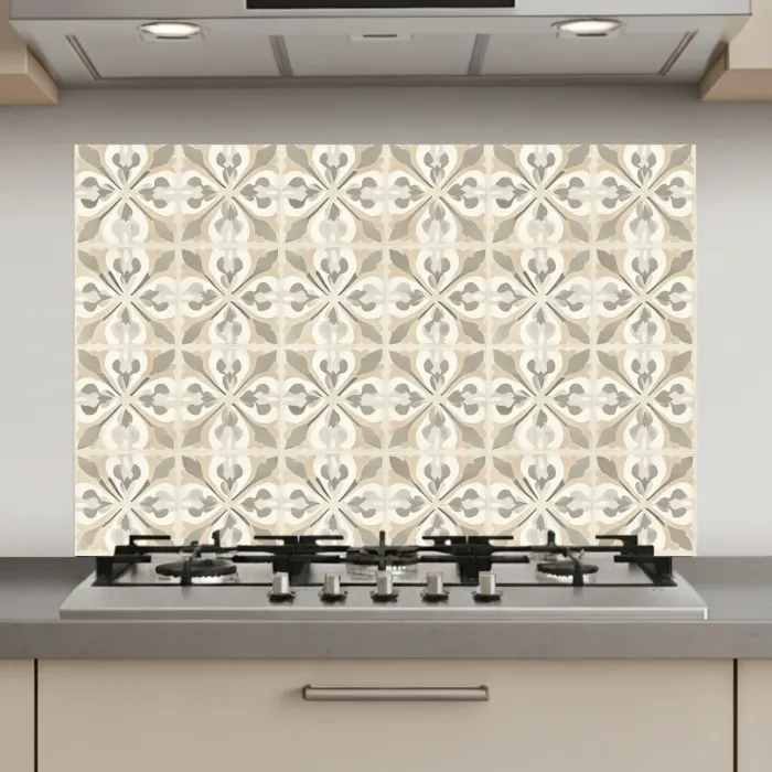 Tegel - Motief - Beige keuken achterwand spatscherm klein 900 -3d_website