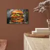 Burger - Eten - Kunst - Grijs - Graffiti aluminium wit klein -sfeer4
