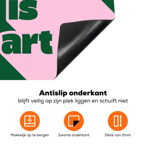 This is art - Schaduw - Roze Inductie beschermer vinyl 3mm klein -zzzzzzz-td-onderkant