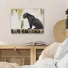 Panter - Zwart - Abstract - Goud PET vilt klein -sfeer3