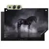Paard - Magisch - Zwart Inductie beschemer met haakjes klein -3d