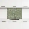 Subtiel - Geometrisch - Goud - Groen keuken achterwand 2 middel 865 -3d
