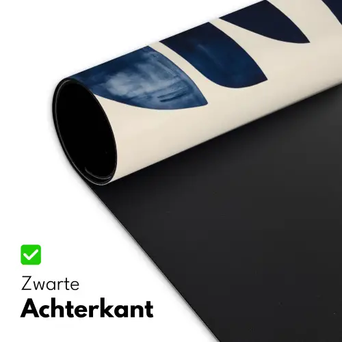 Vormen - Blauw - Abstract Muismat XXL klein -sfeer2