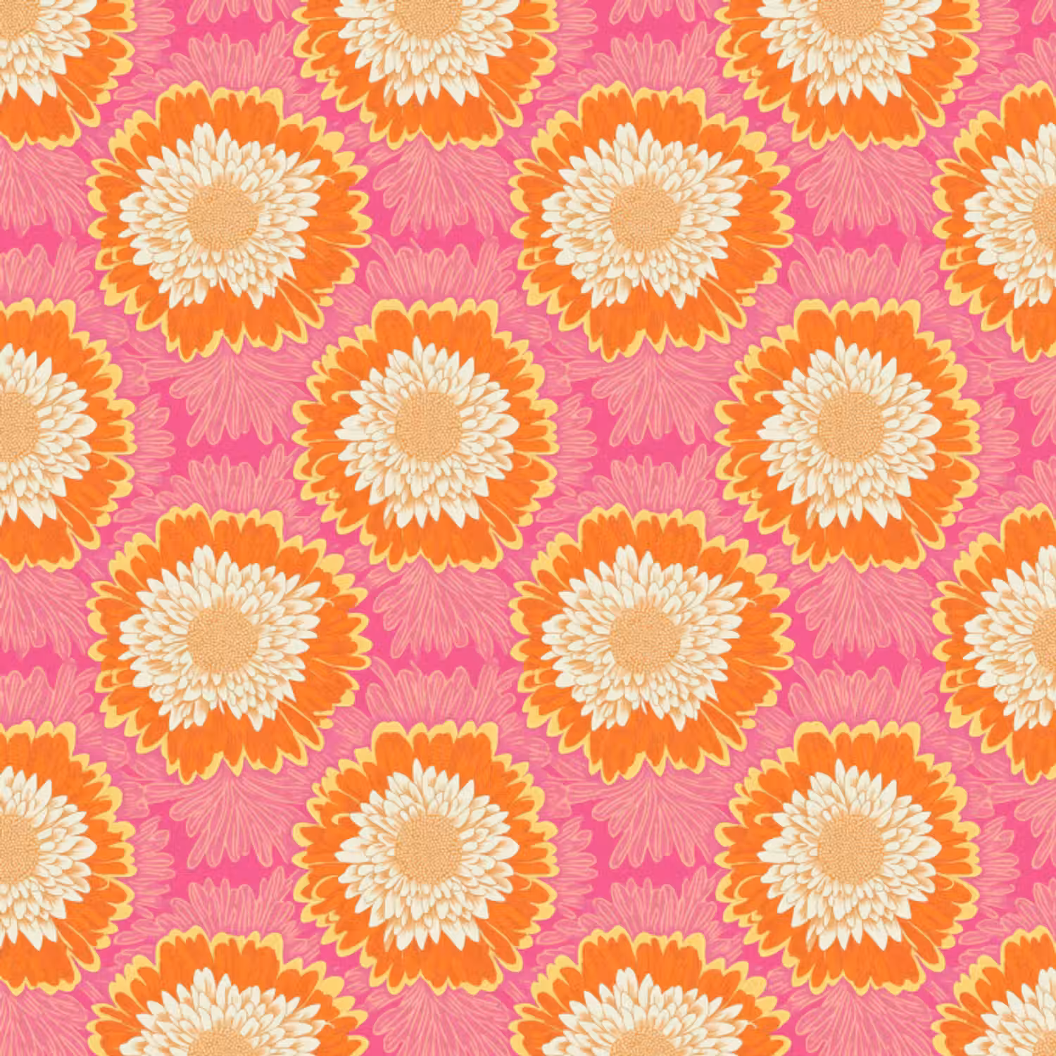 Behang - Retro - Bloemen - Kleurrijk
