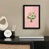 Bloemen - Lint - Kaartje fotolijst zwart zonder passe partout klein -sfeer1